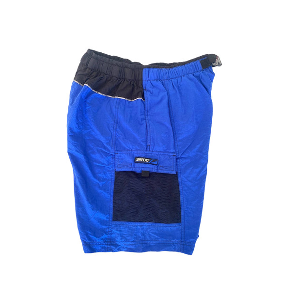 Speedo Curl Burke Swim Club Blue Cargo Swim Trunks Size Large - Picture 4 of 8